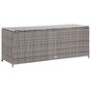 vidaXL Boîte de rangement de jardin gris 150x50x60 cm résine tressée