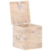 vidaXL Coffre 40x40x40 cm Bois d'acacia solide