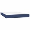 vidaXL Sommier &agrave; lattes de lit avec matelas LED Bleu 140x200 cm Tissu