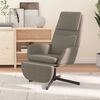 vidaXL Chaise de relaxation avec repose-pied Gris clair Velours