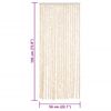 vidaXL Rideau anti-mouches beige et blanc 56x185 cm chenille