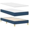 vidaXL Lit &agrave; ressorts avec matelas Bleu 200 x 90 cm Polyester