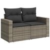 vidaXL Salon de jardin 11 pcs avec coussins gris r&eacute;sine tress&eacute;e