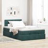 vidaXL Lit ottoman avec matelas et LED vert fonc&eacute; 90x200cm velours