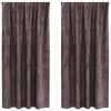 vidaXL Rideaux en velours 2 pc Marron 175 x 140 cm Velours