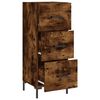 vidaXL Buffet Ch&ecirc;ne fum&eacute; 34,5x34x90 cm Bois d'ing&eacute;nierie