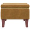vidaXL Tabouret avec pieds en bois Marron Velours