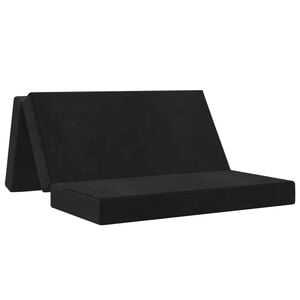 vidaXL Canap&eacute;-lit pliable 120 x 67 x 45 cm Noir