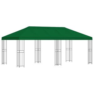 vidaXL Gazebo avec murs lat&eacute;raux 6 x 3 m Vert Polyester et Acier 190