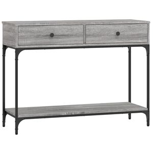 vidaXL Table console sonoma gris 100x34,5x75 cm bois d'ing&eacute;nierie