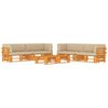 vidaXL Salon de jardin palette 6 pcs Pin imprégné de marron miel