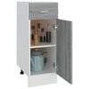 vidaXL Armoire à tiroirs inférieure "Lyon" Gris Sonoma 30 x 46 x 81,5 cm Bois d'ingénierie