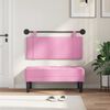 vidaXL T&ecirc;te de lit suspendue Montage mural Rose 110 x 55 x 5 cm tissu
