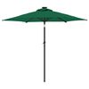 vidaXL Parasol de jardin avec m&acirc;t en acier vert 225x225x212 cm