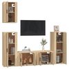 vidaXL Ensemble de meubles TV 5 pcs Ch&ecirc;ne sonoma Bois d'ing&eacute;nierie