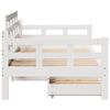vidaXL Lit de jour et tiroirs sans matelas blanc 90x190 cm bois massif