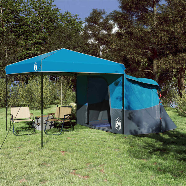 vidaXL Ensemble de Tentes de Camping 2 pcs Bleu Taffetas et Tissu