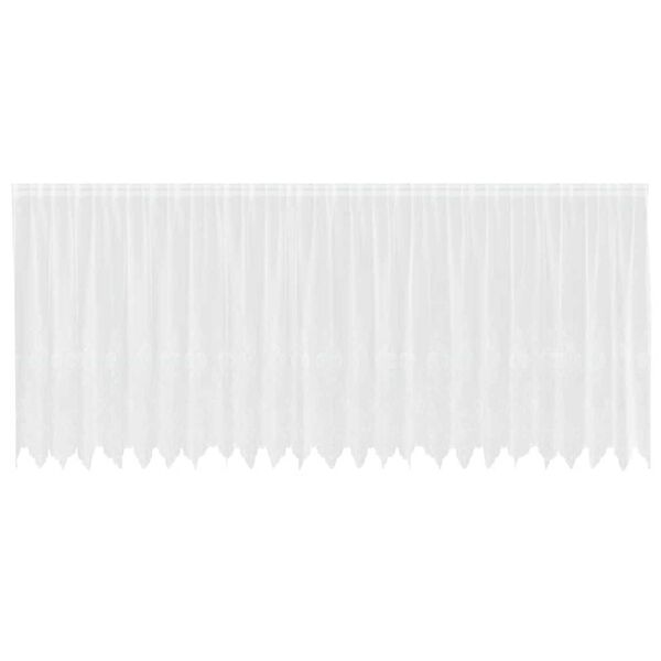 vidaXL Rideau en Dentelle Floral Blanc 140 x 600 cm Polyester