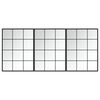 vidaXL Miroirs muraux 3 pcs noir 80x60 cm m&eacute;tal