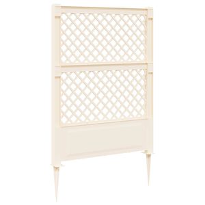 vidaXL Trellis avec pique PP Blanc