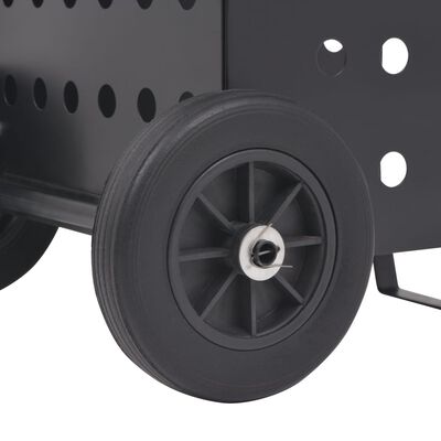 vidaXL Chariot à bois avec roues en plastique 36 x 42 x 105 cm