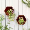vidaXL Jardini&egrave;res murales 2 pcs Rouill&eacute; Acier corten 30x10x25 cm