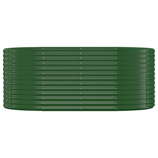 vidaXL Lit sur&eacute;lev&eacute; de jardin Acier galvanis&eacute; 175x100x68cm Vert