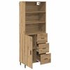 vidaXL Haut Armoire avec tiroir Ch&ecirc;ne artisanal 69,5 x 34 x 180 cm