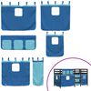 vidaXL Lit mezzanine enfants avec rideaux sans matelas bleu 90x200cm