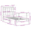 vidaXL Lit biblioth&egrave;que sans matelas 90x190 cm bois de pin massif