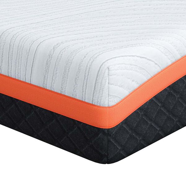vidaXL Matelas Blanc et Noir 140 x 200 cm Tissu jacquard
