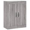 vidaXL Buffet haut Sonoma gris 69,5x34x180 cm Bois d'ing&eacute;nierie