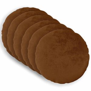 vidaXL Housse de coussin 6 pc HEERLEN Marron Clair Diam. 30 cm