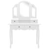 vidaXL Ensemble de coiffeuse et tabouret Blanc 100x40x146 cm Paulownia