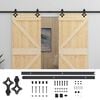 vidaXL Porte coulissante 2 pc 90 x 210 cm Bois de pin massif