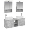 vidaXL Ensemble de mobilier de salle de bain 5 pc Gris b&eacute;ton