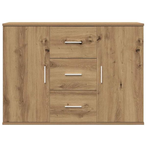 vidaXL Buffet ch&ecirc;ne artisanal 90x29,5x65 cm bois d'ing&eacute;nierie