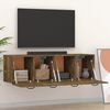 vidaXL Armoires murales 2pcs Ch&ecirc;ne fum&eacute; 80x35x36,5cm Bois d'ing&eacute;nierie