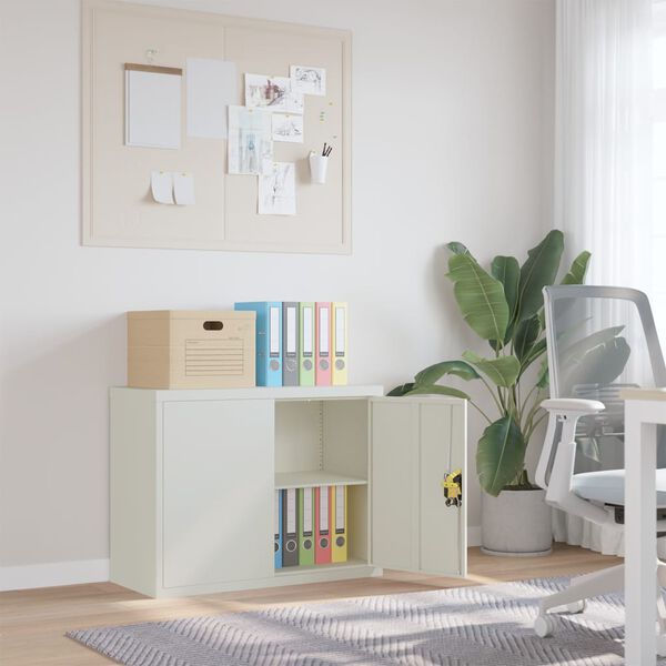 vidaXL Classeur gris clair 90x40x70 cm acier