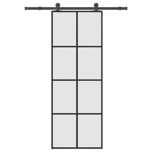 vidaXL Porte coulissante avec kit de quincaillerie 76x205 cm Verre ESG