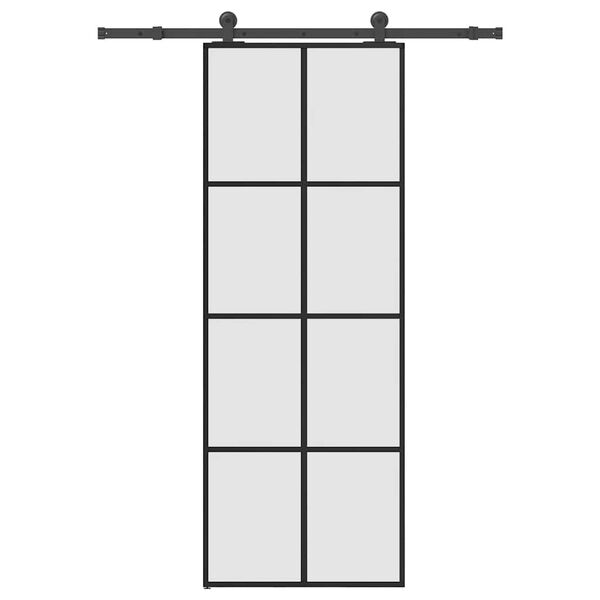 vidaXL Porte coulissante avec kit de quincaillerie 76x205 cm Verre ESG