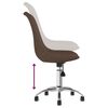 vidaXL Chaise pivotante de bureau Marron Tissu