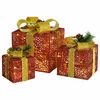 vidaXL Bo&icirc;tes-cadeaux de No&euml;l d&eacute;coratives 3 pcs Ext&eacute;rieur Int&eacute;rieur