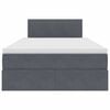 vidaXL Lit de Rangement avec matelas Gris fonc&eacute; 120 x 190 cm Velours