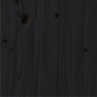 vidaXL Cadre de lit Noir Bois de pin massif 140x190 cm