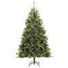 vidaXL Sapin de No&euml;l artificiel articul&eacute; avec pommes de pin 210 cm