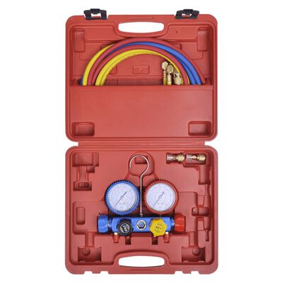 Kit Pompe à Vide Et Manomètres 2 Voies VidaXL – Pour Système Climatisation Et Réfrigération, Professionnel