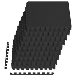vidaXL Tapis de sol 54 pcs 4,86㎡ Mousse EVA Noir