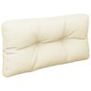vidaXL Coussin de palette cr&egrave;me 70x40x12 cm tissu