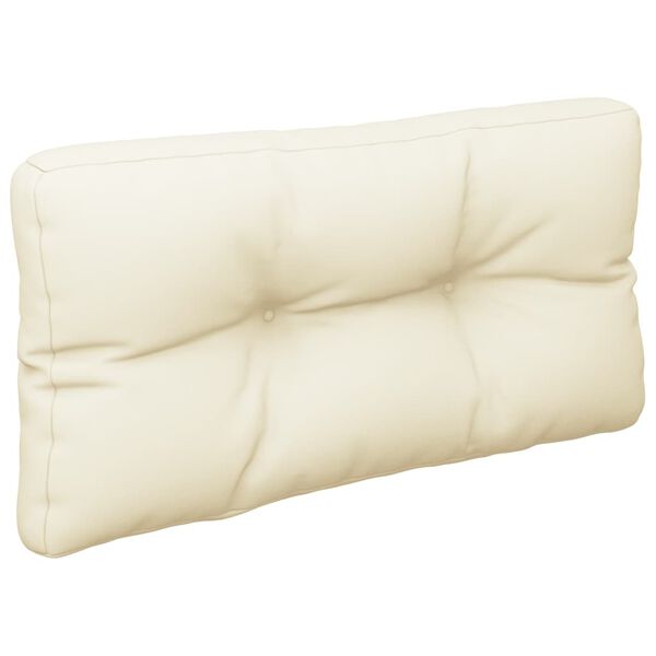 vidaXL Coussin de palette cr&egrave;me 70x40x12 cm tissu